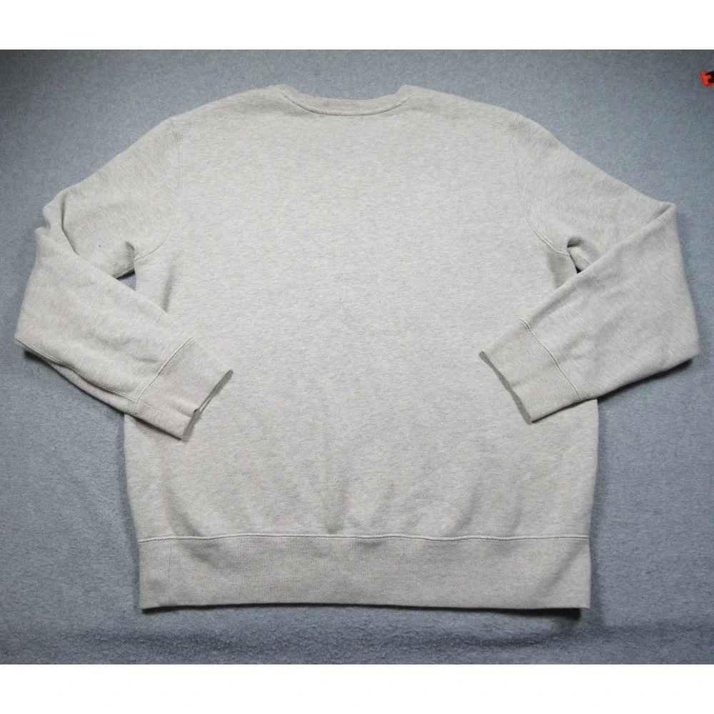 Polo Ralph Lauren Sweatshirt Mens Large Gray Crewneck Pony Logo Fleece Casual